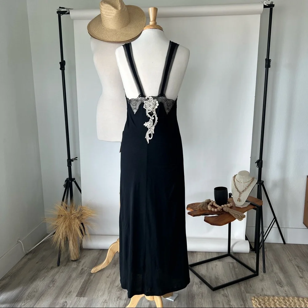 ON HOLD 🤍 LA PERLA VINTAGE BLACK LACE DETAILED MAXI DRESS - Picture 8 of 9
